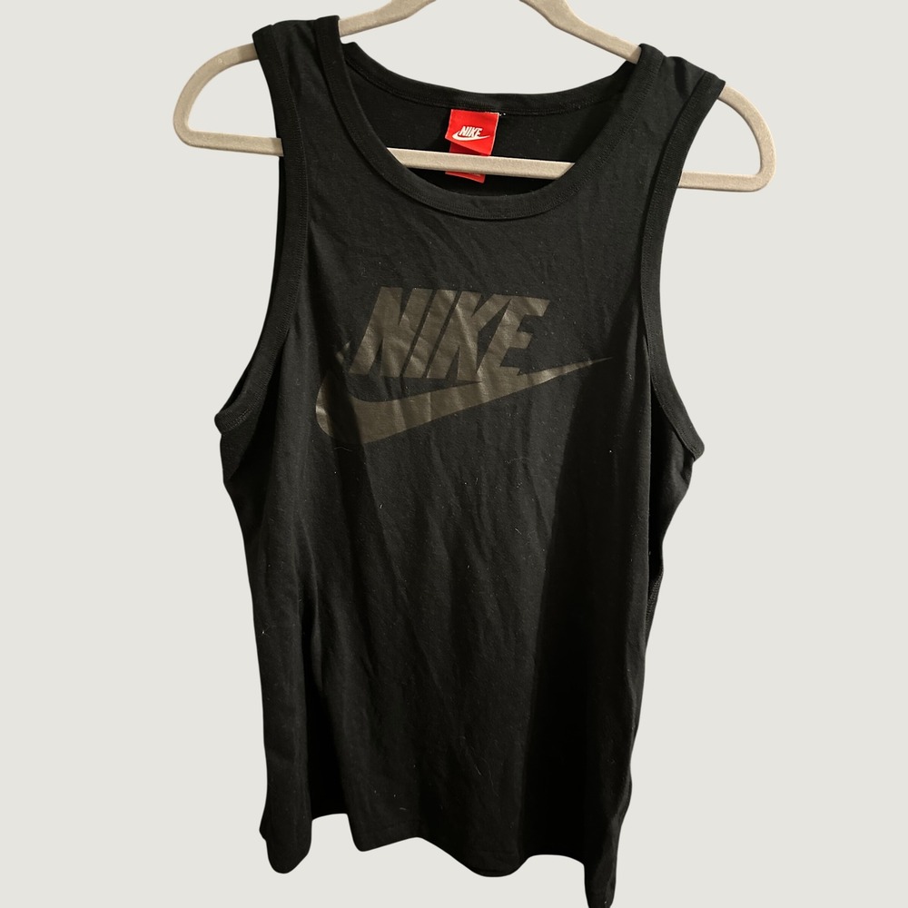 Nike Mens Sportswear Futura Logo Tank Top Black Medium Sleeveless Gym Activewear